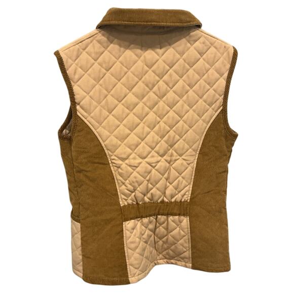Piaffe Equestrian Quilted Vest Corduroy Collar English Countryside Riding Size M - Picture 4 of 10